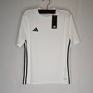 Adidas Tabela 23 Jersey Youth Size L, white with black stripes, NWT